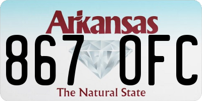 AR license plate 867OFC