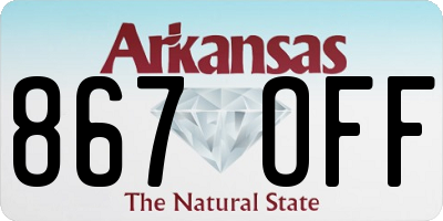 AR license plate 867OFF