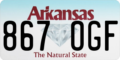 AR license plate 867OGF