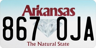 AR license plate 867OJA