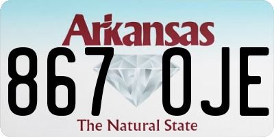 AR license plate 867OJE