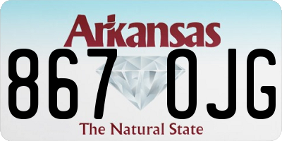 AR license plate 867OJG