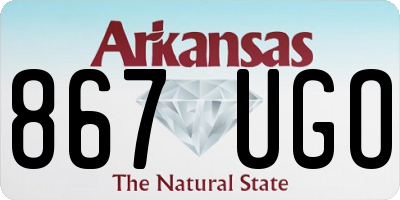 AR license plate 867UGO