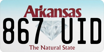 AR license plate 867UID