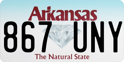 AR license plate 867UNY