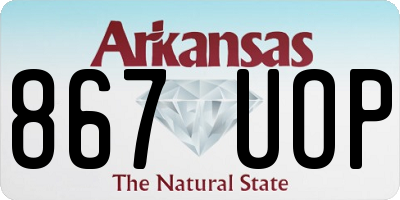AR license plate 867UOP