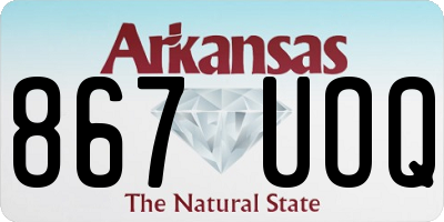 AR license plate 867UOQ