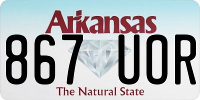 AR license plate 867UOR