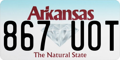 AR license plate 867UOT
