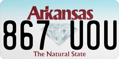 AR license plate 867UOU
