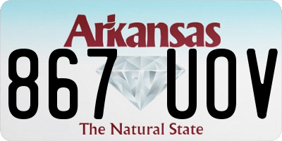 AR license plate 867UOV