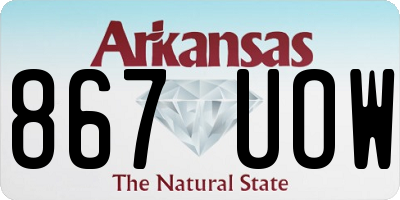 AR license plate 867UOW