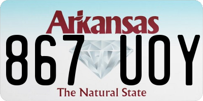 AR license plate 867UOY
