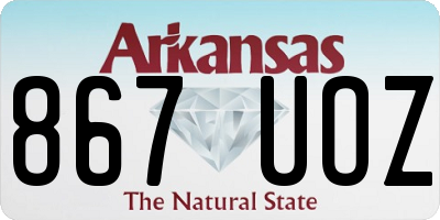 AR license plate 867UOZ
