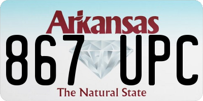 AR license plate 867UPC