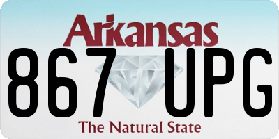 AR license plate 867UPG