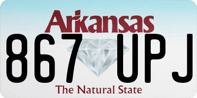 AR license plate 867UPJ