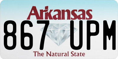AR license plate 867UPM