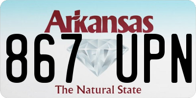 AR license plate 867UPN