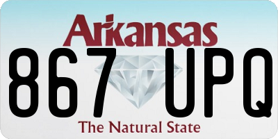 AR license plate 867UPQ
