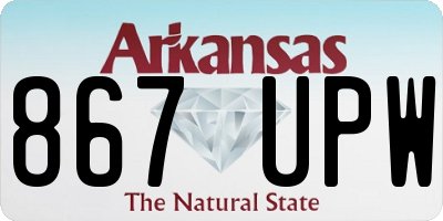 AR license plate 867UPW