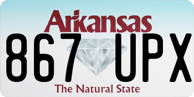 AR license plate 867UPX