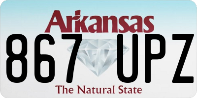 AR license plate 867UPZ