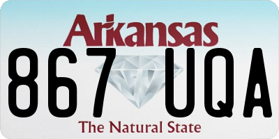 AR license plate 867UQA