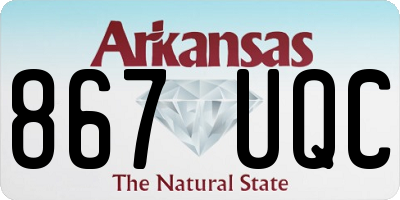 AR license plate 867UQC