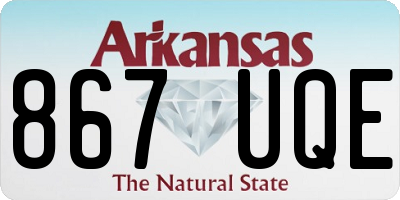 AR license plate 867UQE