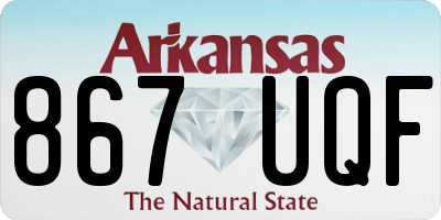 AR license plate 867UQF