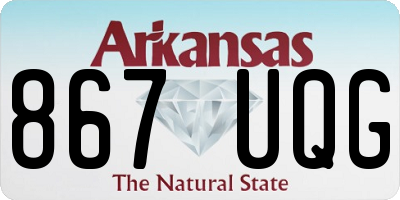 AR license plate 867UQG