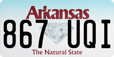 AR license plate 867UQI