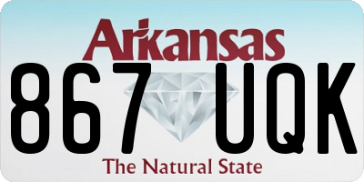 AR license plate 867UQK