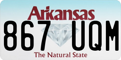 AR license plate 867UQM