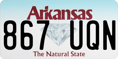 AR license plate 867UQN