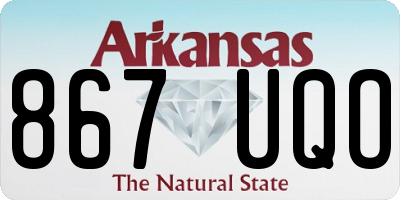 AR license plate 867UQO