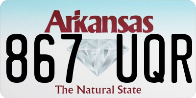 AR license plate 867UQR