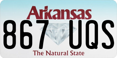 AR license plate 867UQS
