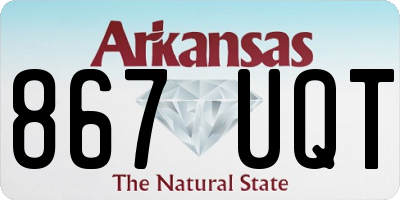 AR license plate 867UQT