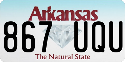 AR license plate 867UQU
