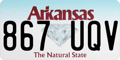 AR license plate 867UQV