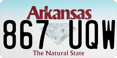 AR license plate 867UQW