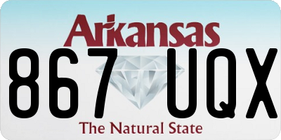 AR license plate 867UQX