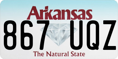 AR license plate 867UQZ