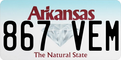 AR license plate 867VEM