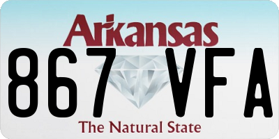 AR license plate 867VFA