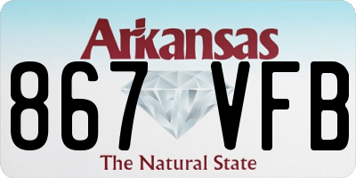 AR license plate 867VFB