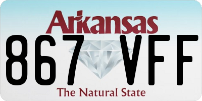 AR license plate 867VFF