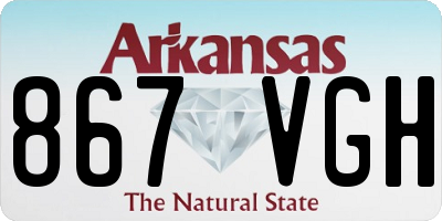 AR license plate 867VGH